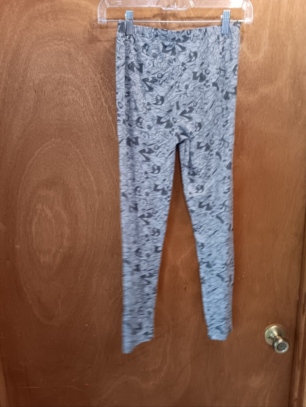 Space Jam  Light Gray and Dark Gray Printed Girls' Leggings